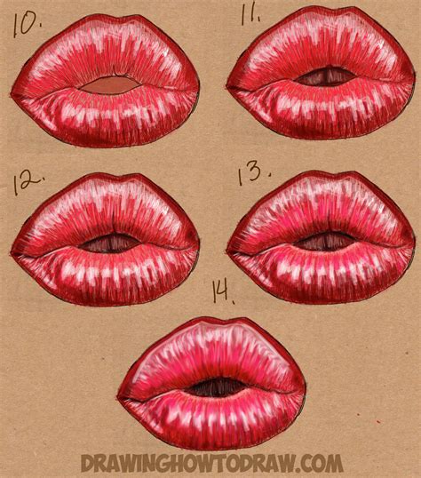 kissing lips drawing